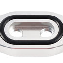 Twin Turbo Dual 1/8" NPT Oil Feed Line Adapter Plate for LS1 LSX LS3 LS2 LQ4