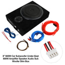 8" Car Subwoofer Under-Seat 800W Amplifier Speaker Audio Sub Woofer Slim Box AU