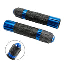 7/8"/22Mm Motorcycle Handle Bar Cnc Grips Universal Red For Motorcycle Scooter Silver