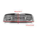 Big Horn Style Front Bumper Grill Grille Fit Dodge Ram 1500 2013-2018 Chrome