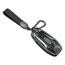 Aluminum Alloy TPU Black Car Key Case Cover With Buckle For Ford