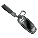 Aluminum Alloy TPU Black Car Key Case Cover With Buckle For Audi a6l a4l a3