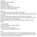 Gloss Black Rear Air Vent Cover For Benz C Class W205 C43 C63 2014-2019