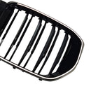 2024+ Fit BMW G05 LCI X5 Double Line W/LED Black Front Bumper Grille Grill
