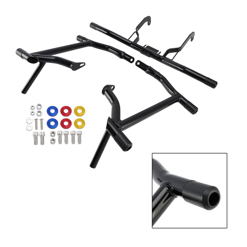 Bumper Kit Crash Bar Engine & Saddlebag Guard Fit Black For Flht Flhx 2014-2023