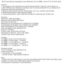 2PCS Front Bumper Headlight Lower Molding Trim For BMW 5 Series F10 F18 10-14