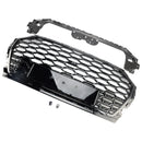 RSQ5 Style Front Honeycomb Mesh Grill Grille Fit Audi Q5 SQ5 2021-2025