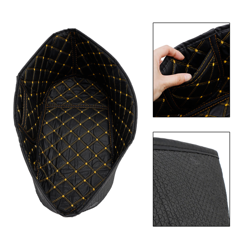Trunk Inner Protector Seat Bucket Liner Pad Pu Brown For Vespa Gts 300 Gts300 Brown