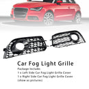 Front Bumper Honeycomb Fog Grille Cover For Audi A1 2010-2014 Black