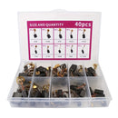 40Pcs 10 Sizes Electric Motor Carbon Brushes Replacement For Power Tool