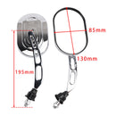 Pair of Chrome Mirrors Left & Right Mirror Set 10mm For Motorcycle Chopper