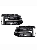 2PCS Front Bumper Fog Light Grille Trim Fit Audi A6L C8PA 2023+ Black Chrome