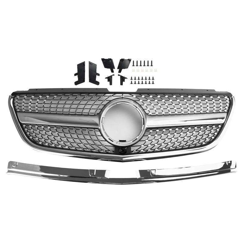 Mercedes Vito W447 2015-2019 GT Stlye Diamond Front Bumper Grill Grille