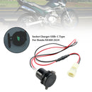 12V Socket Charger USB+C Type Quick Fits For Honda NX400 2024