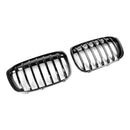 BMW X1 F48 F49 2016-2018 2PCS Gloss Black Front Kidney Grille Grill