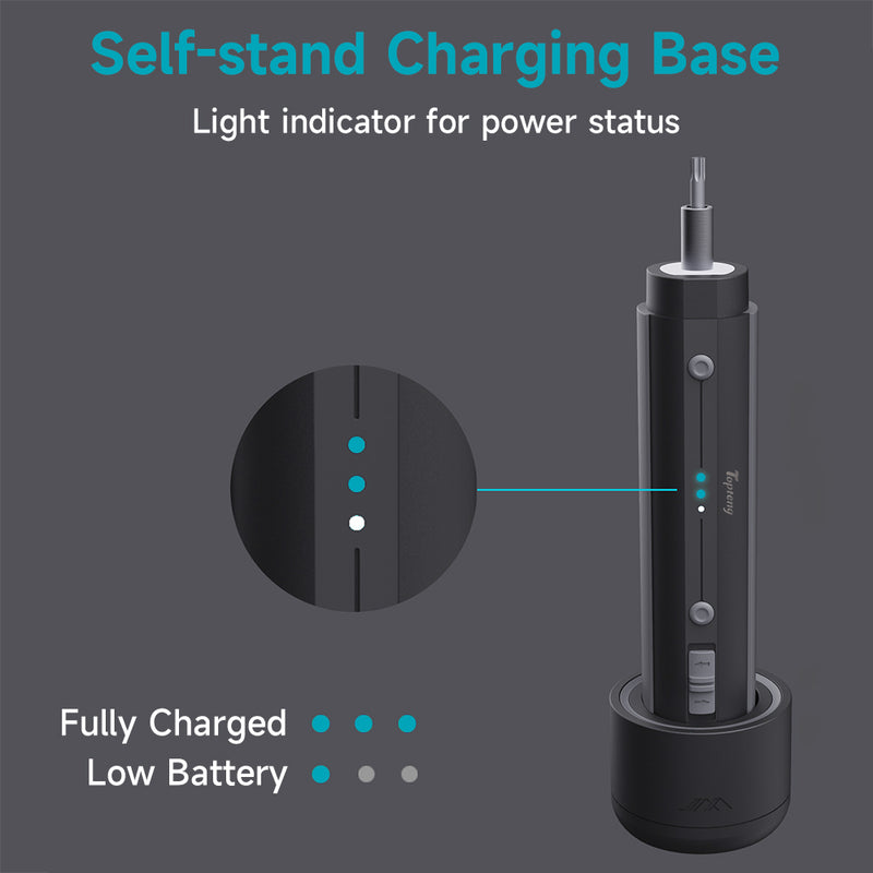 220RPM 38-in-1 Multi-Function 3.6V Electric Screwdriver Set 2000mAh Li-Ion Battery with Charging Base and LED Lighting 4N.m Torque Repair Tool for Electronics Phone Camera Laptop Watch