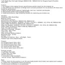 2019- 2021 Vauxhall Vivaro Left+Right Rear Tail Light Halogen 9808243180 9808243182