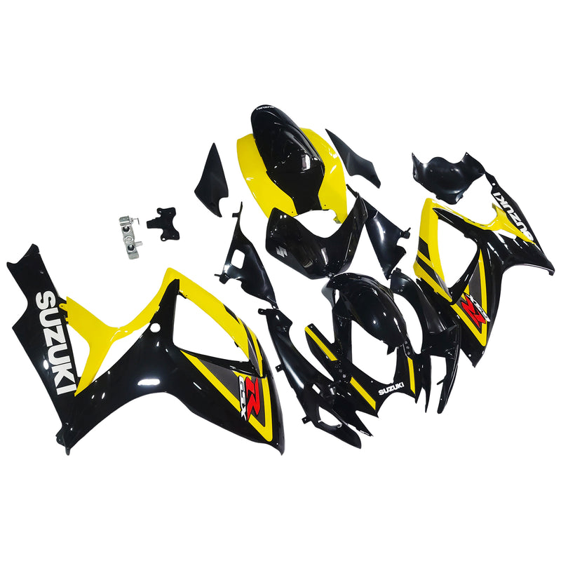 Fairings 2006-2007 Suzuki GSXR 600 750 Black & Yellow GSXR  Generic