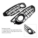 Front Bumper Honeycomb Fog Grille Cover For Audi A4 Allroad B8 2010-2015 Chrome