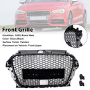 RS3 Style Front Bumper Grill Grille Fit Audi A3 Sline S3 2013-2016 With ACC