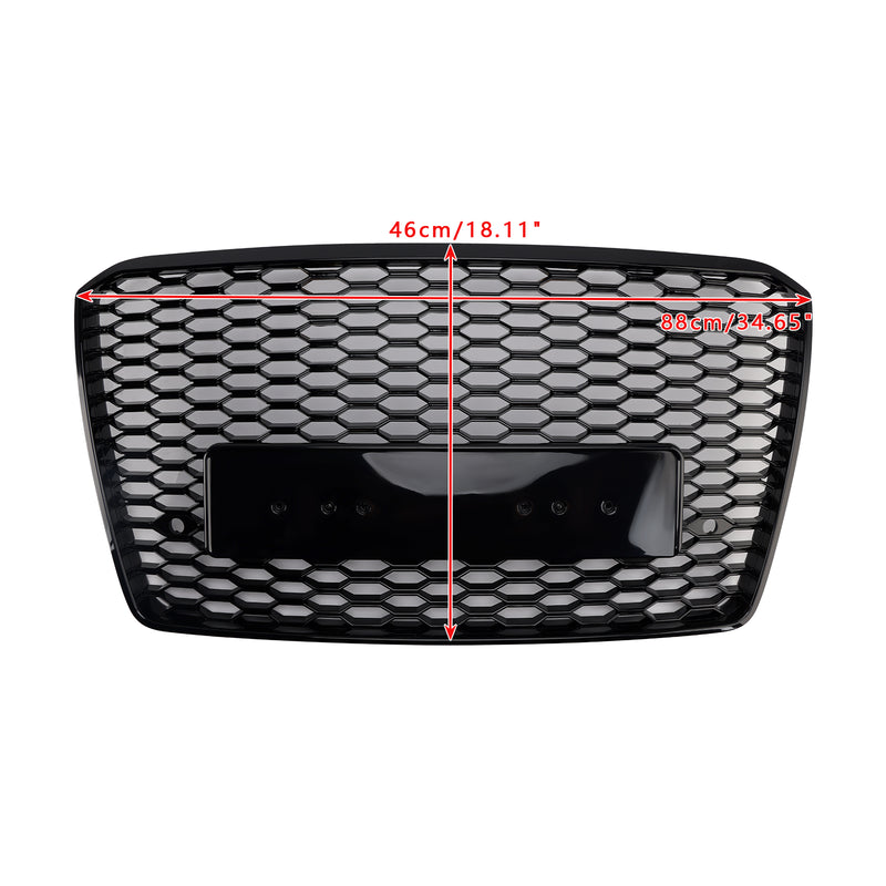 RS8 Style Front Bumper Grille Honeycomb Grill Fit Audi A8 S8 2015-2017 Black