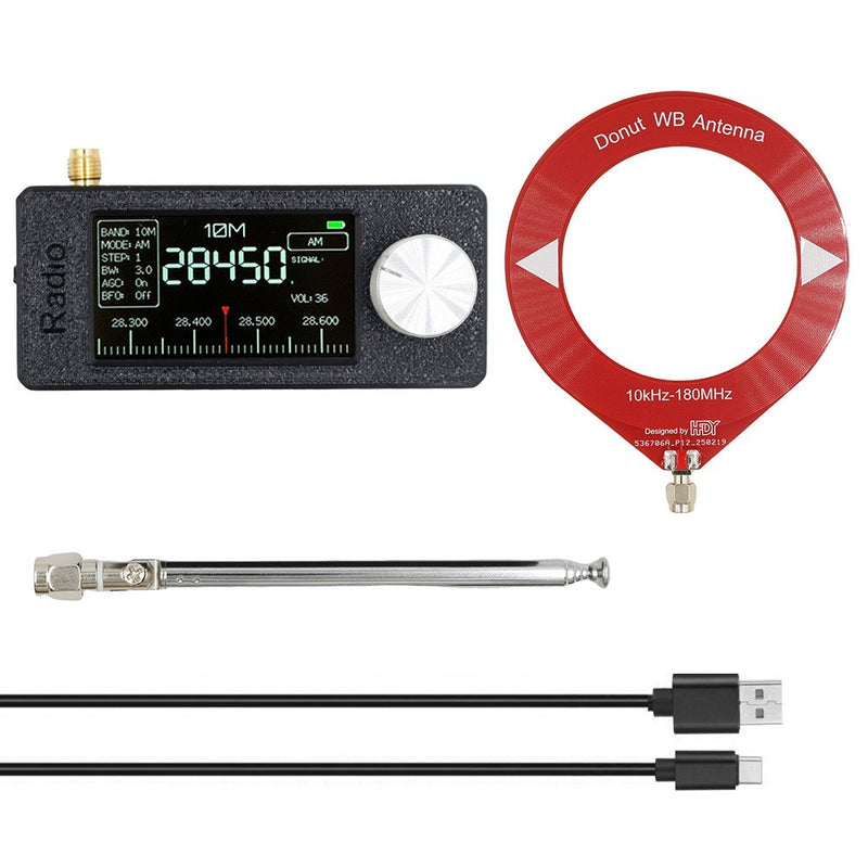SI4732 Portable Radio 0.5-108MHz LSB USB AM FM Mini Pocket Radio with 2 Antenna