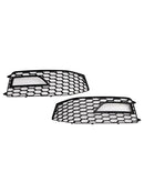 2PCS Bumper Fog Light Lamp Cover Grille Grill Fit Audi A4 S-line S4 2013-2015