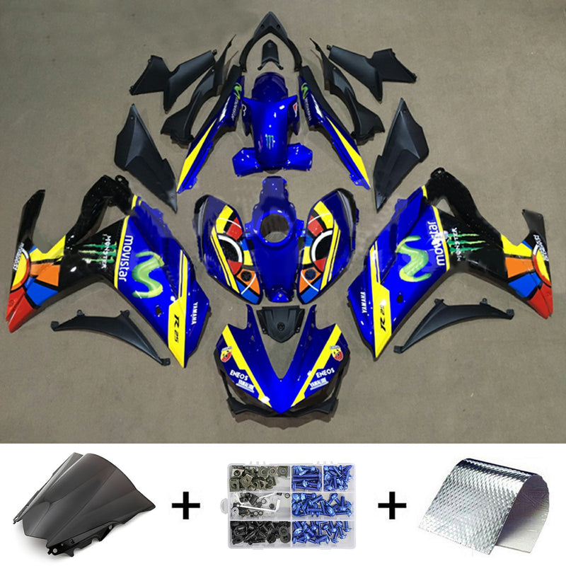 Amotopart Yamaha YZF-R3 2014-2018 R25 2015-2017 Fairing Kit Bodywork ABS