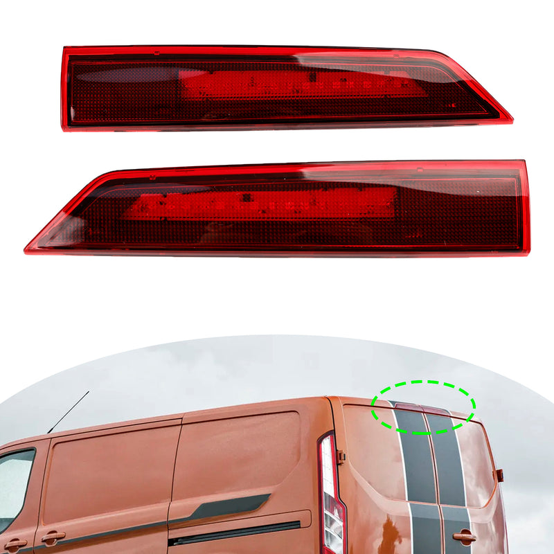 2x High Level 3rd LED Rear Brake Light For Ford Transit Tourneo Custom Barn Door