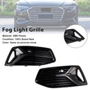 2PCS Front Bumper Fog Light Cover Grill Grille Fit Audi A6 C8 2019-2023