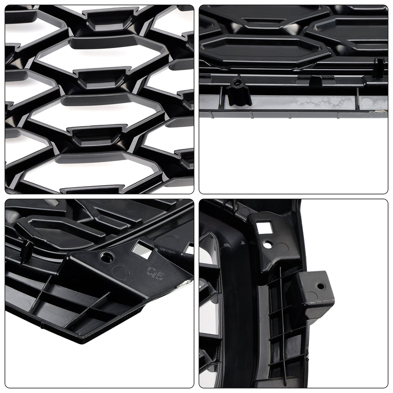 RSQ5 Style Front Honeycomb Mesh Grill Grille Fit Audi Q5 SQ5 2021-2025