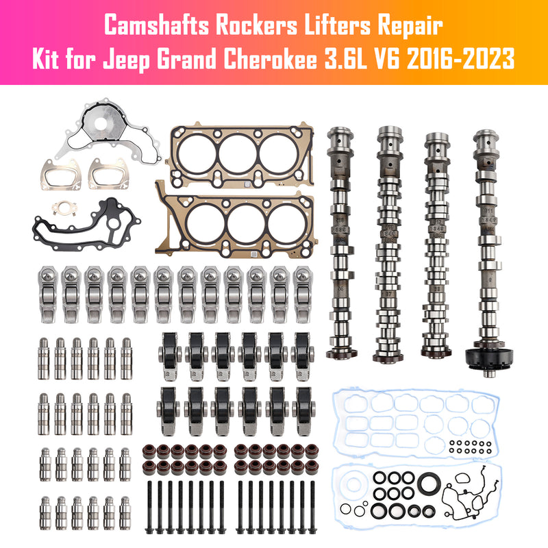 Camshafts Rockers Lifters Repair Kit for Jeep Grand Cherokee 3.6L V6 2016-2023