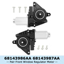 Pair Front Window Regulator Motor 68143986AA 68143987AA for Charger 300 2011-23
