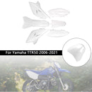 Body Plastic Kit Front Rear Fender Fairing For Yamaha TTR50 2006-2021 White
