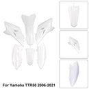 Body Plastic Kit Front Rear Fender Fairing For Yamaha TTR50 2006-2021 White