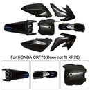Body Plastic Kit Fender Fairing For HONDA CRF70 DIRT BIKE Black