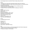 Gray Right Side Sun Visor 964003TA2A For Nissan Altima 2013-2018