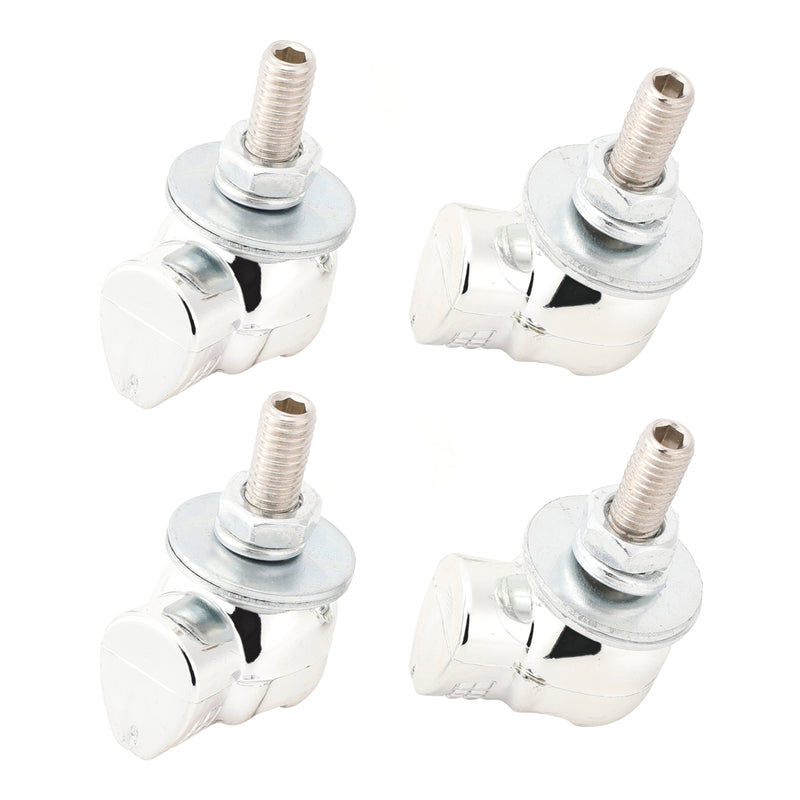 M6 Plastic Custom Head Skull License Plate Frame Screws Bolts Hardware Silver X2