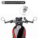 Billet Aluminum 22mm 25mm Round Bar End Mirror For Tracker Superbike Motorcycle