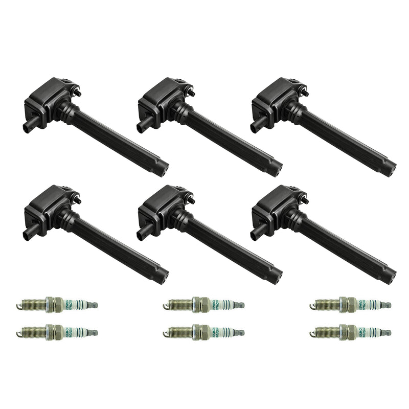 2011-2014 Dodge Avenger 3.6L V6 6pcs Ignition Coil +Spark Plug UF648