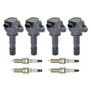 4x Ignition Coil+4x Spark Plug UF672  For Acura ILX 2.0L  Honda Civic HR-V 1.8L