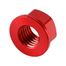 6 Pack Aluminum Rear Sprocket Flange Nuts M10X1.5mm Red For Motorcycle Bike