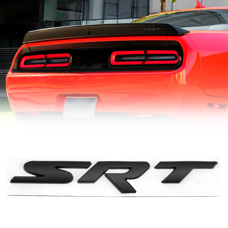 Rear Tailgate SRT Decal Emblem for Challenger Trunk Lid Badge Black