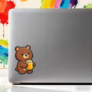 Cute bear stickers vinyl material car laptops water bottles Can be customized