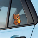 Cute bear stickers vinyl material car laptops water bottles Can be customized