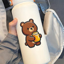 Cute bear stickers vinyl material car laptops water bottles Can be customized