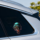 A wolf head waterproof vinyl stickers suitable for laptops luggage car windows