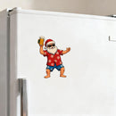 Beer-themed Santa Claus Vinyl Stickers for Laptops Thermos Car Windows Luggages
