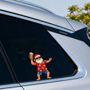Beer-themed Santa Claus Vinyl Stickers for Laptops Thermos Car Windows Luggages