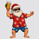 Beer-themed Santa Claus Vinyl Stickers for Laptops Thermos Car Windows Luggages